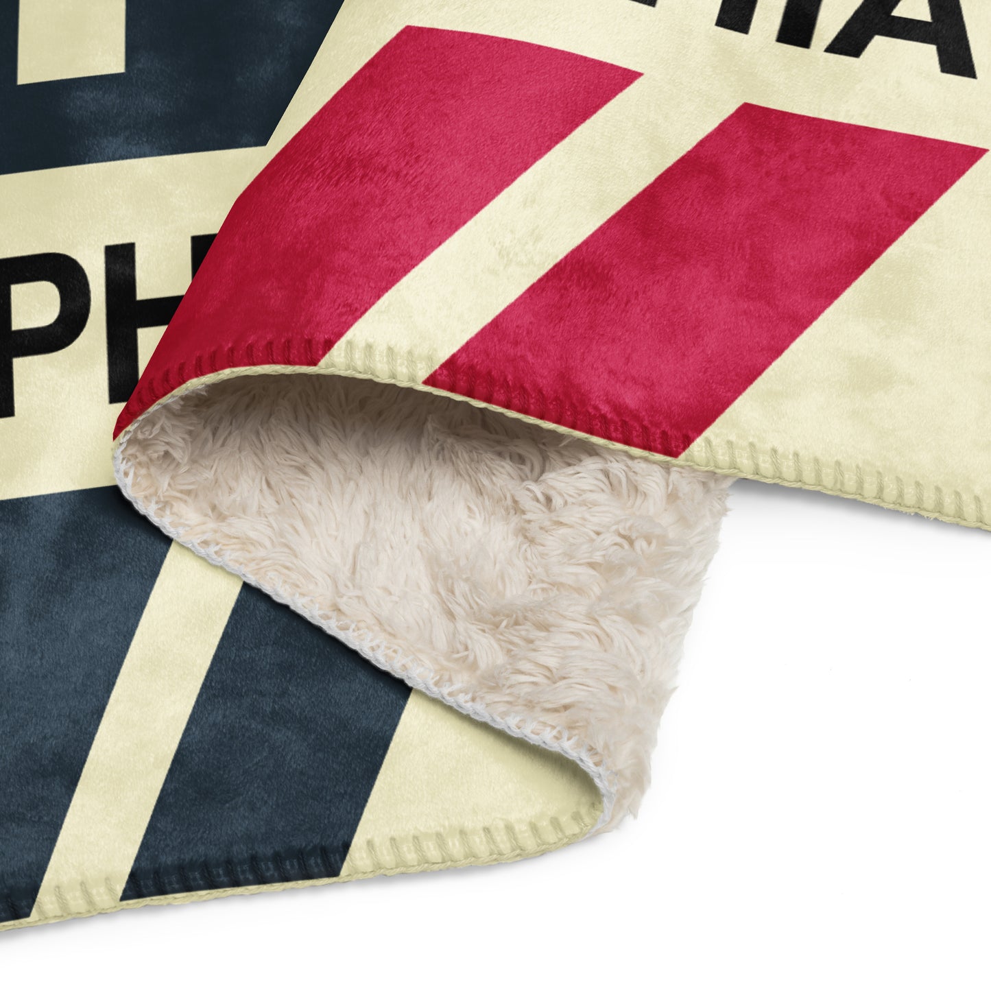 Travel Gift Sherpa Blanket • PHL Philadelphia • YHM Designs - Image 08