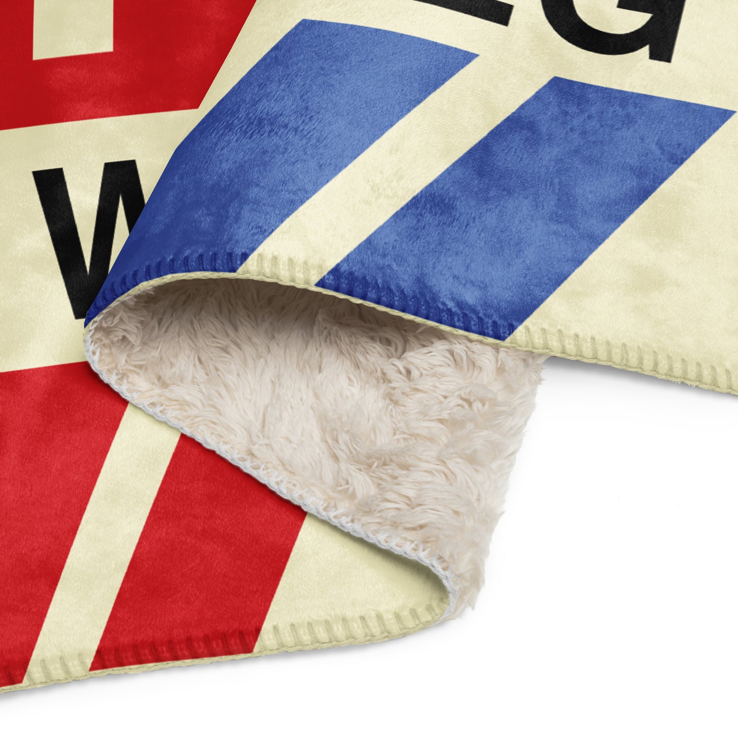 Travel Gift Sherpa Blanket • YWG Winnipeg • YHM Designs - Image 09
