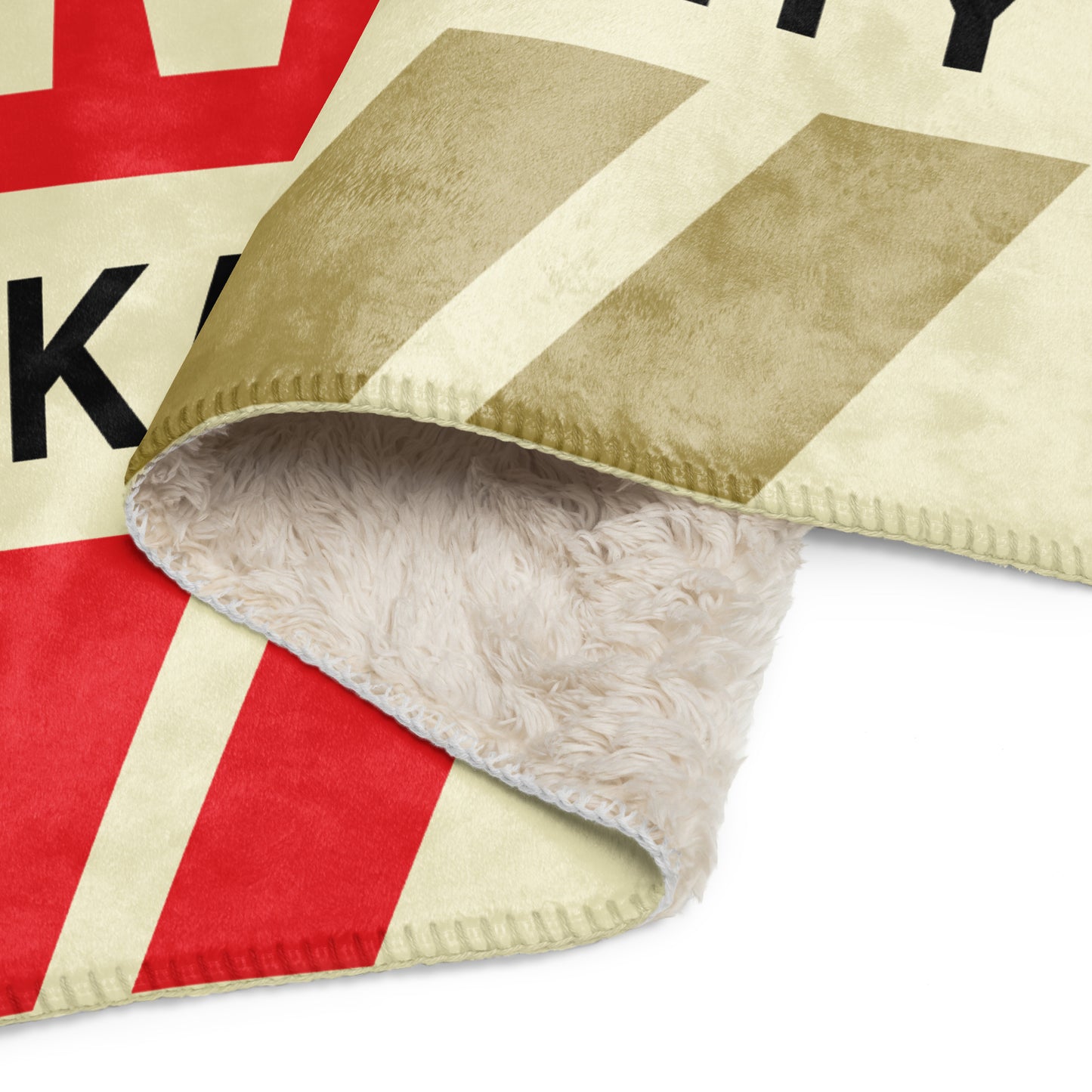 MKC Kansas City Sherpa Throw Blanket • Jet Age Baggage Tag Design • YHM Designs - Image 10