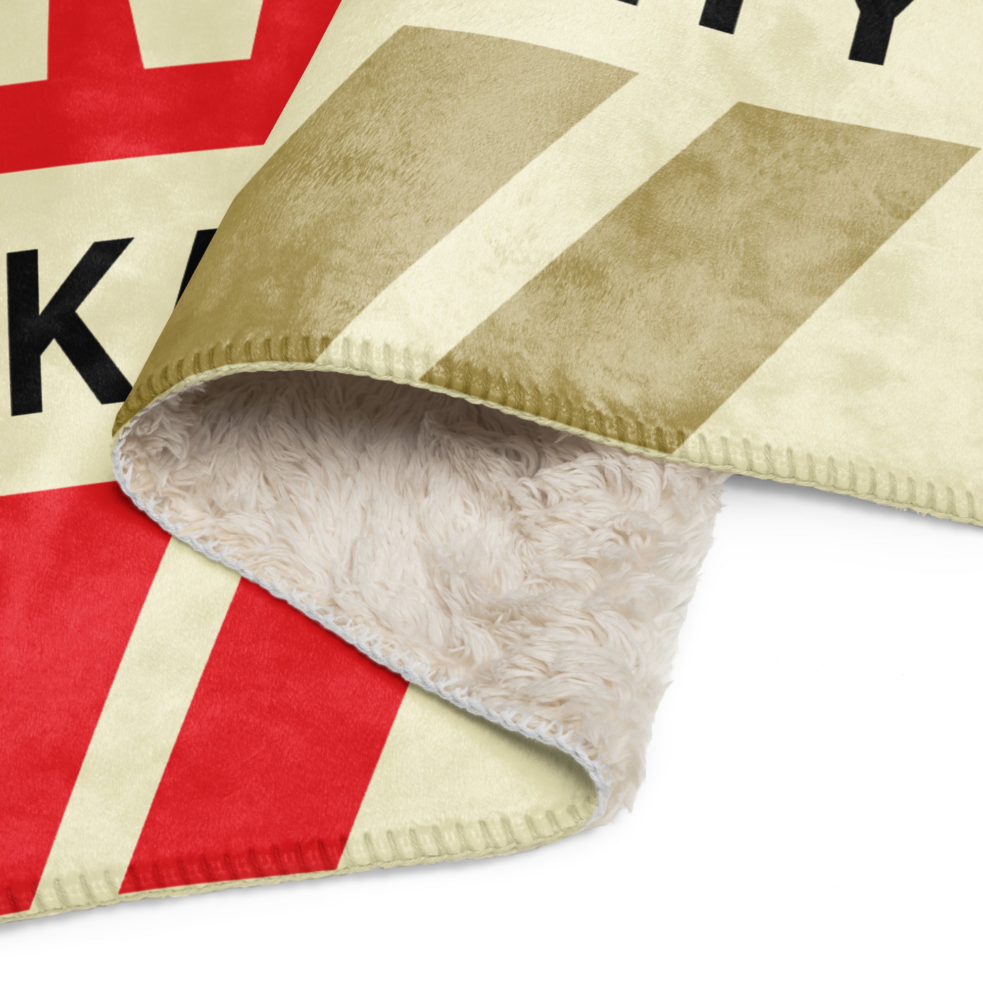 MKC Kansas City Sherpa Throw Blanket • Jet Age Baggage Tag Design • YHM Designs - Image 10