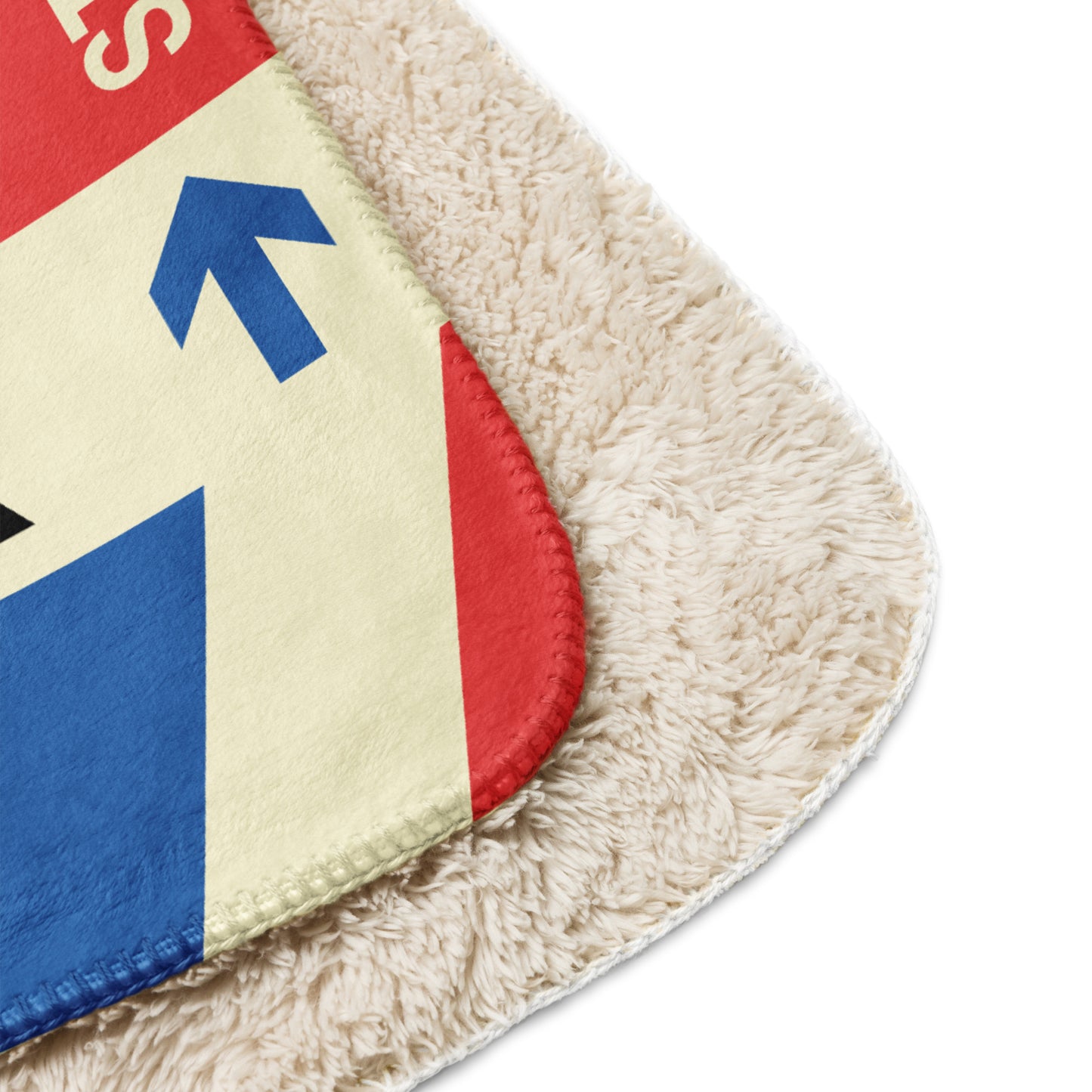 YHZ Halifax Sherpa Throw Blanket • Jet Age Baggage Tag Design • YHM Designs - Image 11