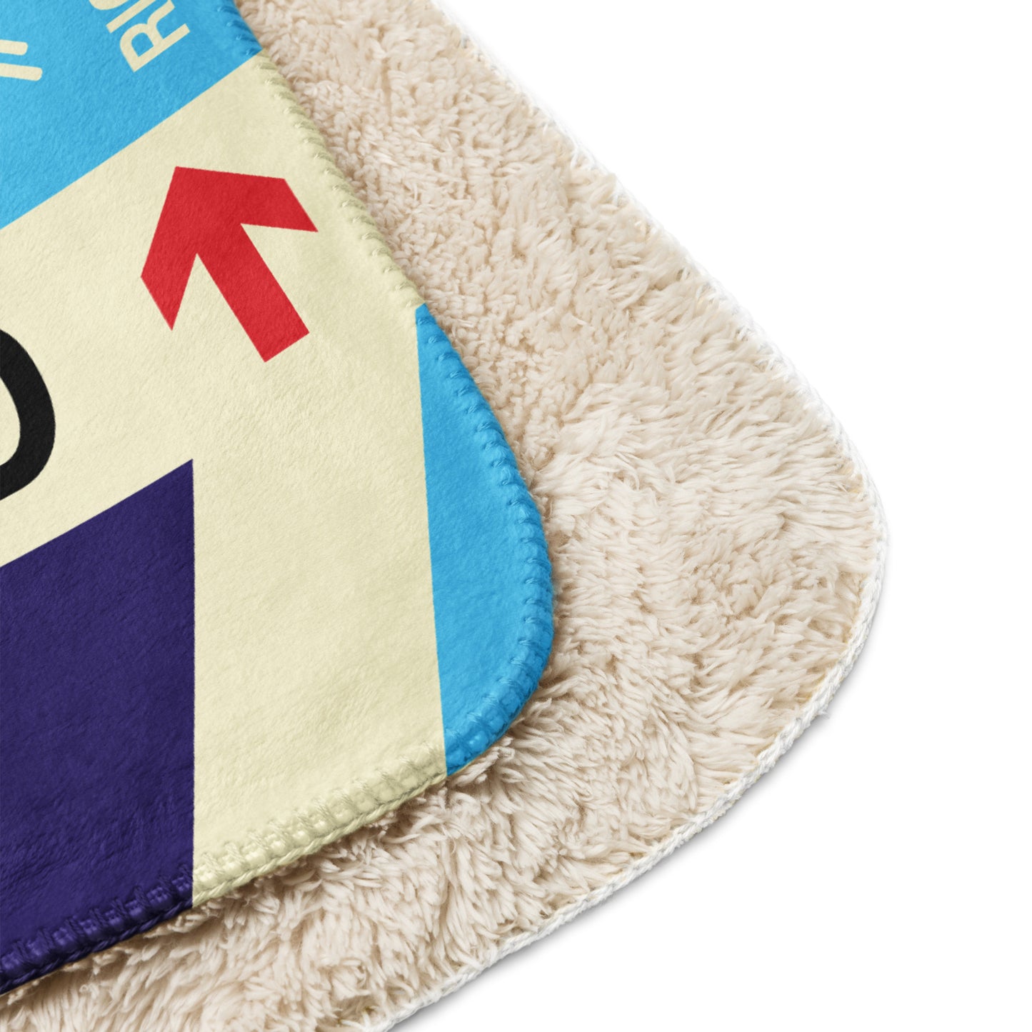 RIC Richmond Sherpa Throw Blanket • Jet Age Baggage Tag Design • YHM Designs - Image 11
