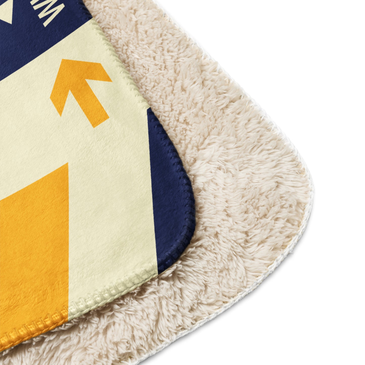 BER Berlin Sherpa Throw Blanket • Jet Age Baggage Tag Design • YHM Designs - Image 11