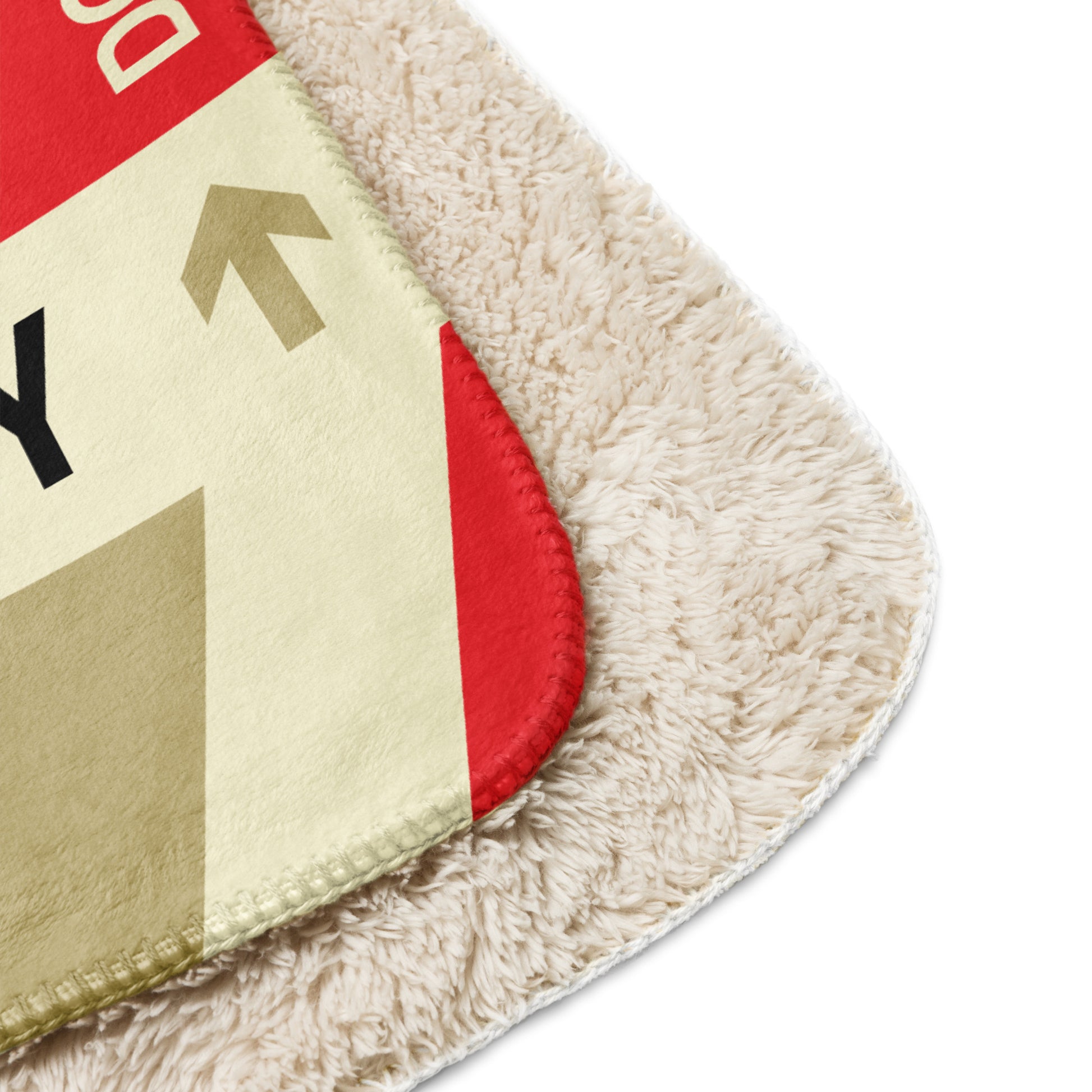 MKC Kansas City Sherpa Throw Blanket • Jet Age Baggage Tag Design • YHM Designs - Image 11