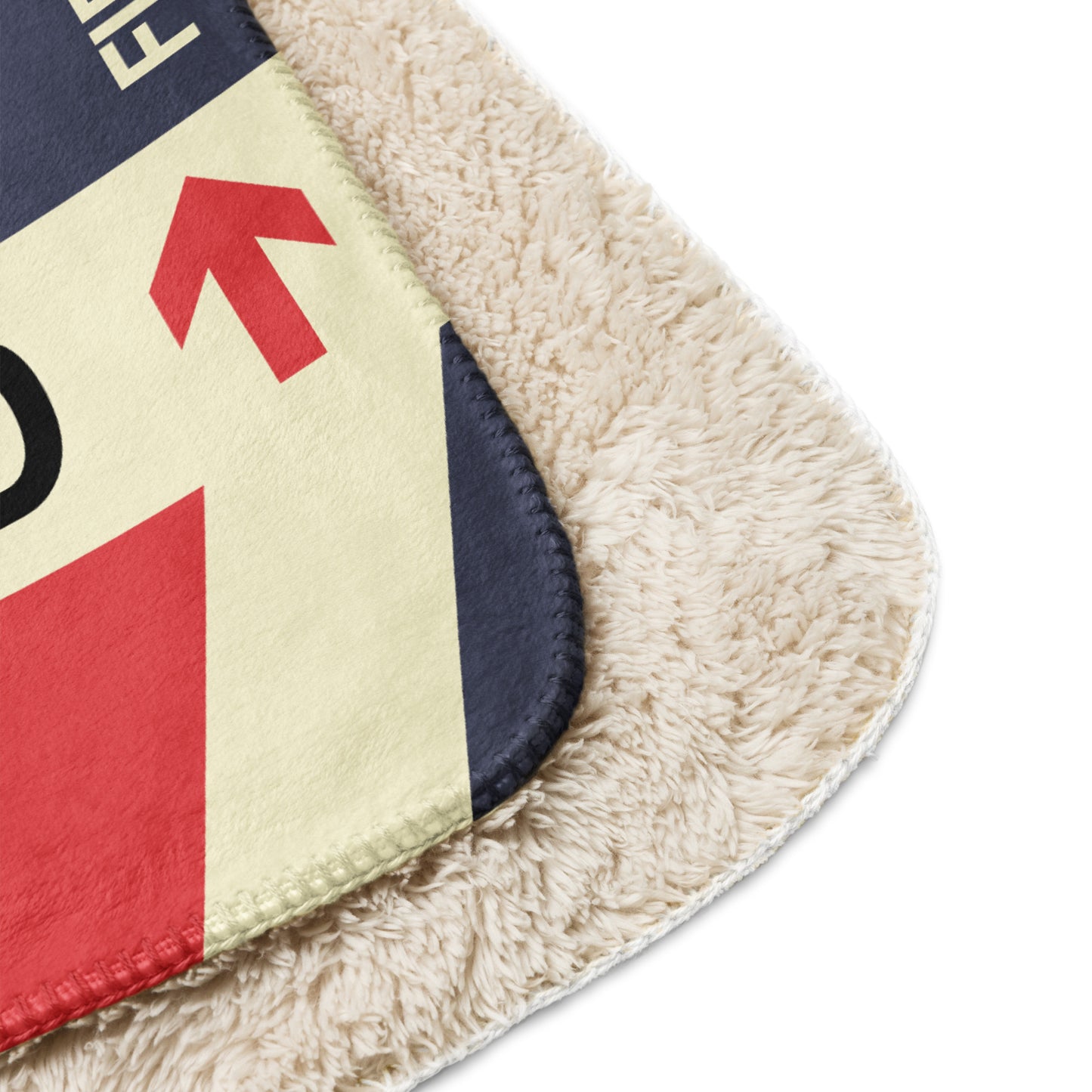 PDX Portland Sherpa Throw Blanket • Jet Age Baggage Tag Design • YHM Designs - Image 11