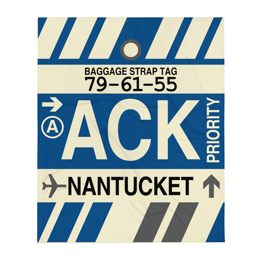 Travel Gift Throw Blanket • ACK Nantucket • YHM Designs - Image 01