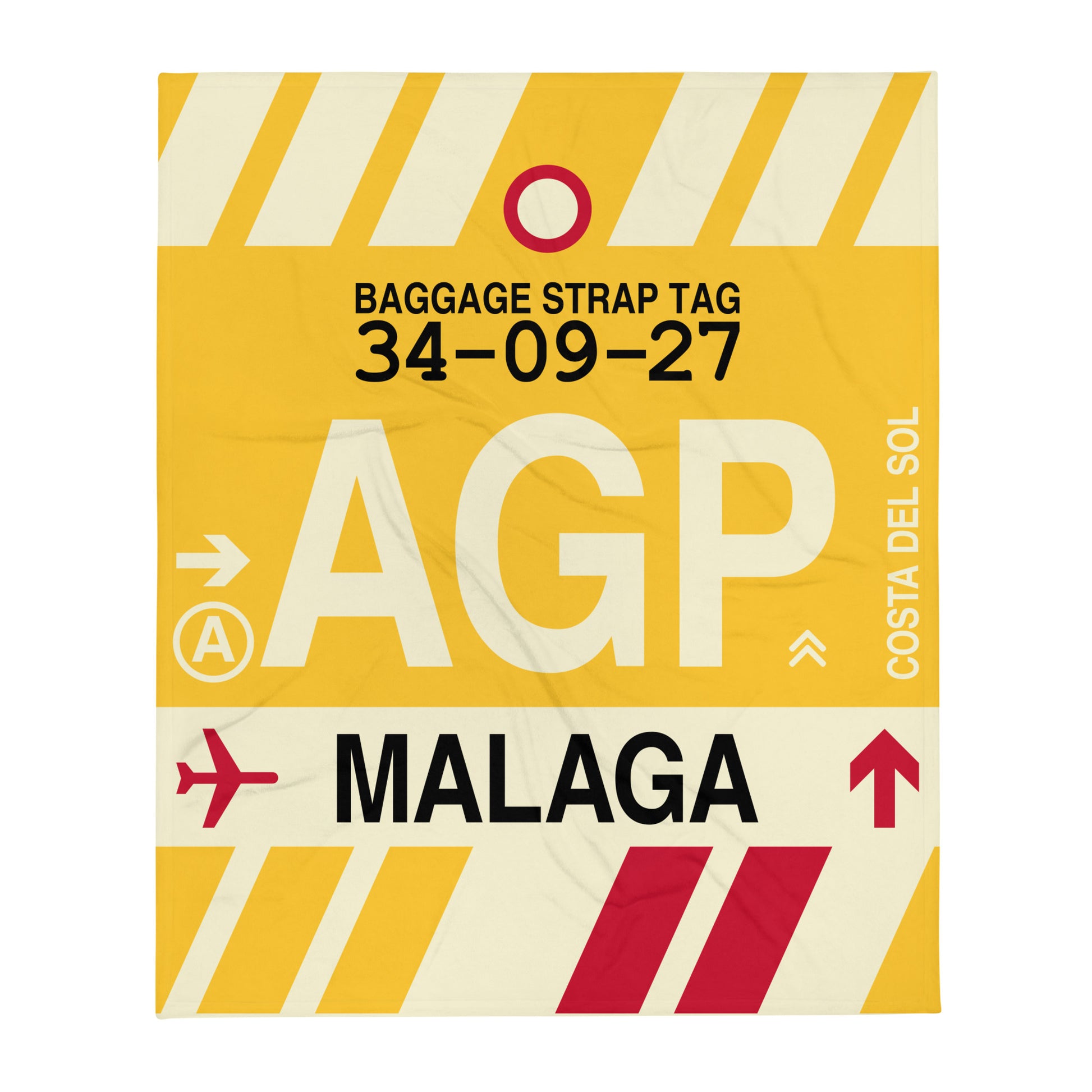 Travel Gift Throw Blanket • AGP Malaga Souvenir • YHM Designs - Image 01