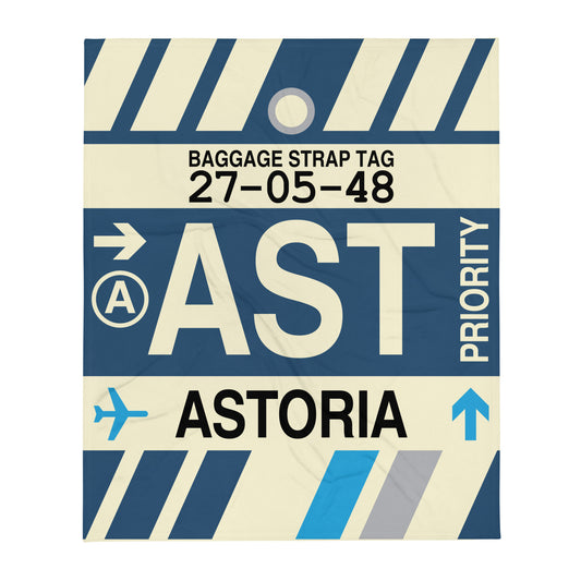 Travel-Themed Throw Blanket • AST Astoria • YHM Designs - Image 01