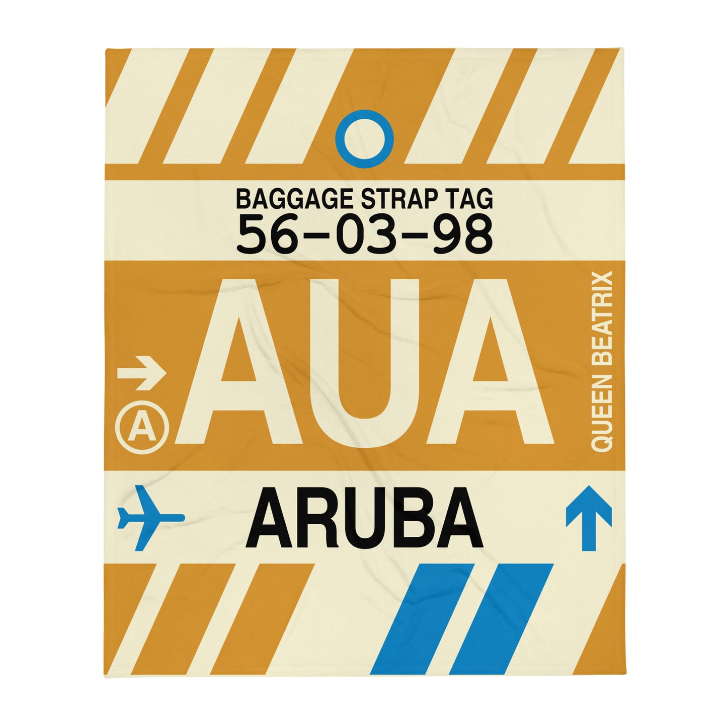 Travel Gift Throw Blanket • AUA Aruba • YHM Designs - Image 01