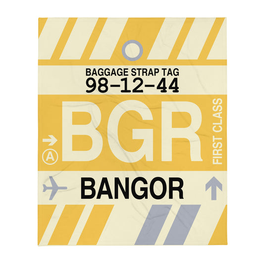 Travel Gift Throw Blanket • BGR Bangor • YHM Designs - Image 01