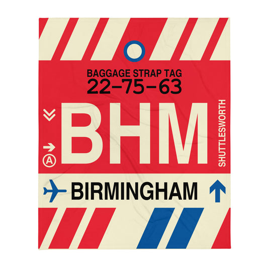 Travel Gift Throw Blanket • BHM Birmingham • YHM Designs - Image 01