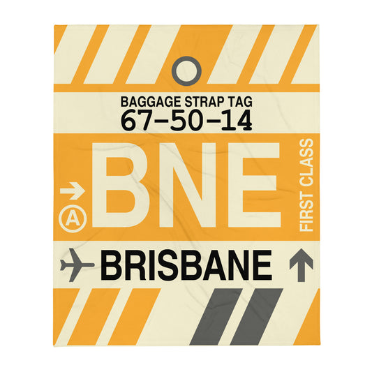 Travel Gift Throw Blanket • BNE Brisbane • YHM Designs - Image 01