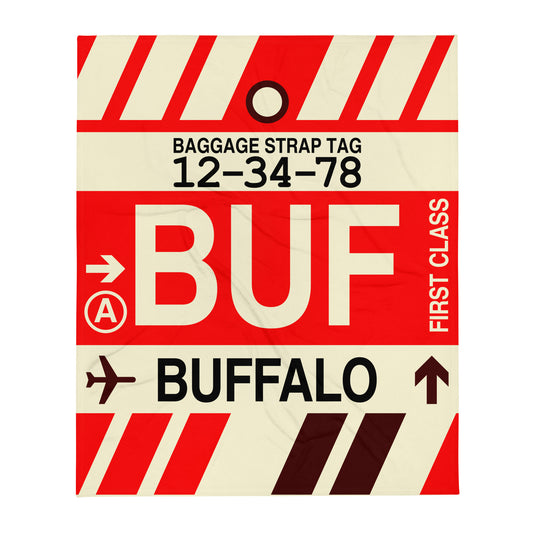 Travel Gift Throw Blanket • BUF Buffalo • YHM Designs - Image 01
