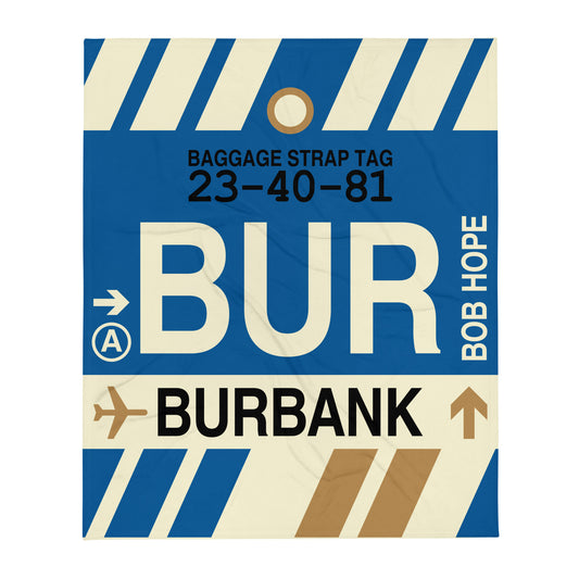 Travel Gift Throw Blanket • BUR Burbank • YHM Designs - Image 01