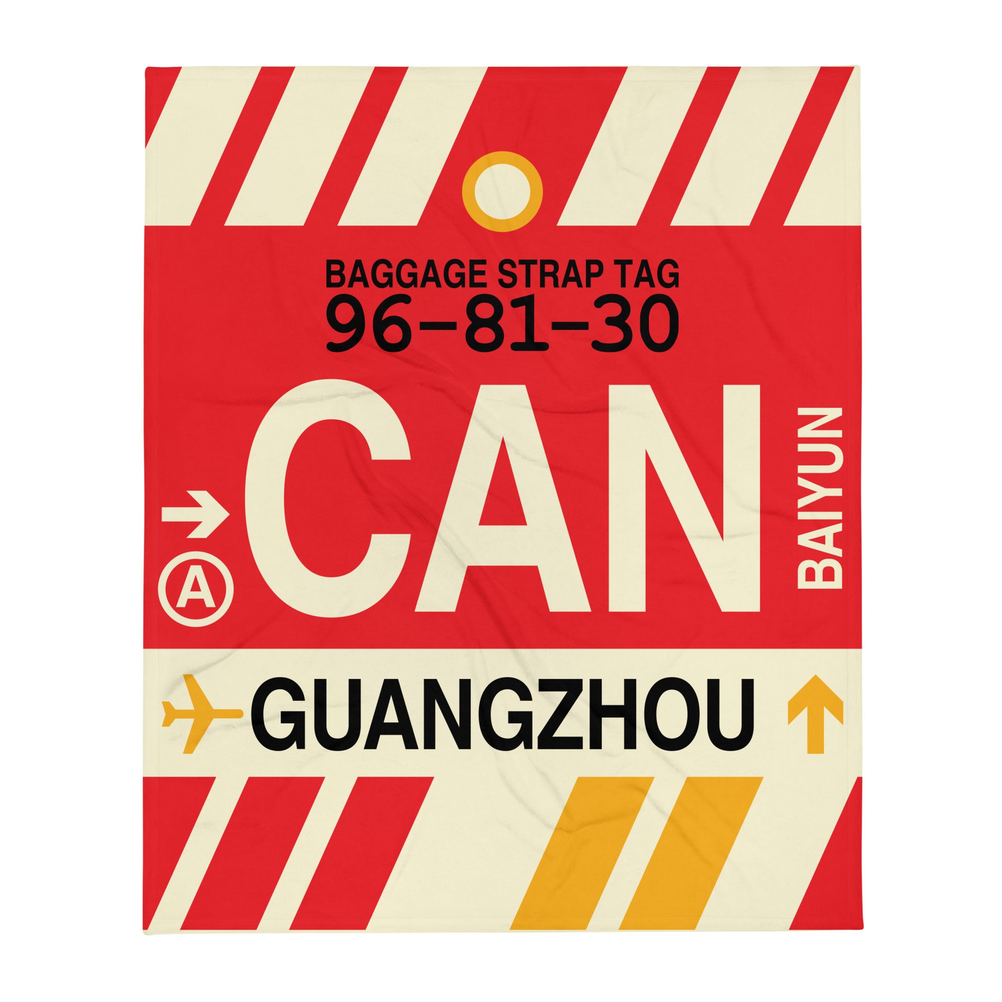Travel Gift Throw Blanket • CAN Guangzhou Souvenir • YHM Designs - Image 01