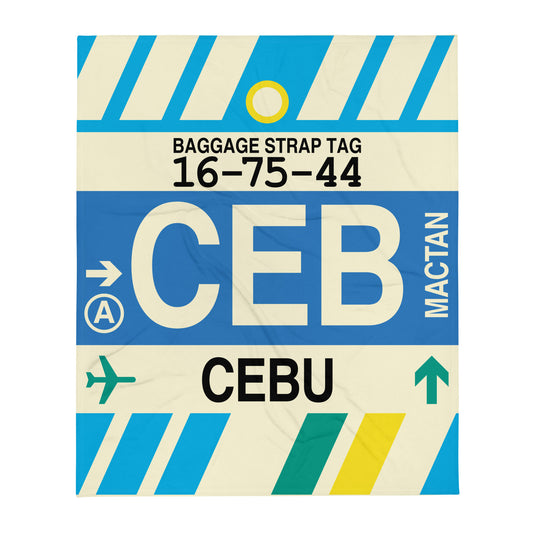 Travel Gift Throw Blanket • CEB Cebu • YHM Designs - Image 01
