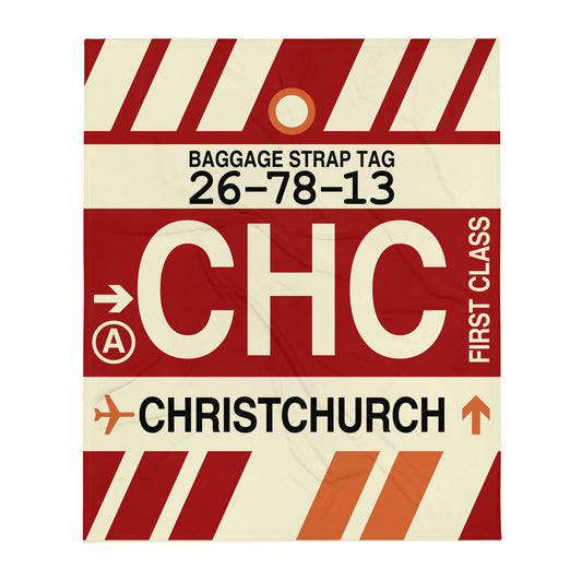 Travel Gift Throw Blanket • CHC Christchurch • YHM Designs - Image 01