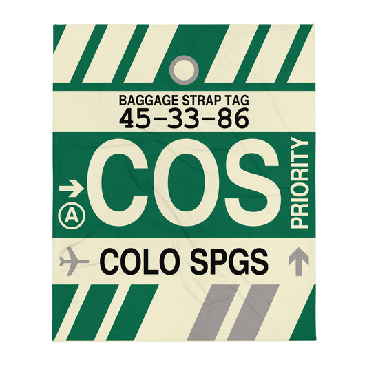 Travel Gift Throw Blanket • COS Colorado Springs • YHM Designs - Image 01