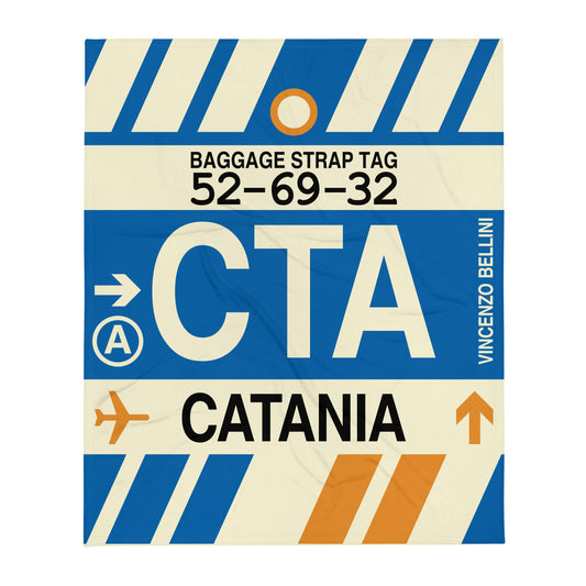 Travel Gift Throw Blanket • CTA Catania • YHM Designs - Image 01