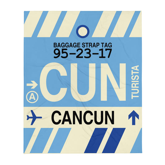 Travel Gift Throw Blanket • CUN Cancun • YHM Designs - Image 01