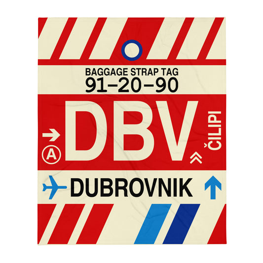 Travel Gift Throw Blanket • DBV Dubrovnik Souvenir • YHM Designs - Image 01