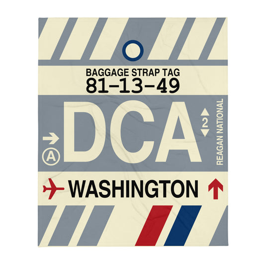 Travel Gift Throw Blanket • DCA Washington • YHM Designs - Image 01