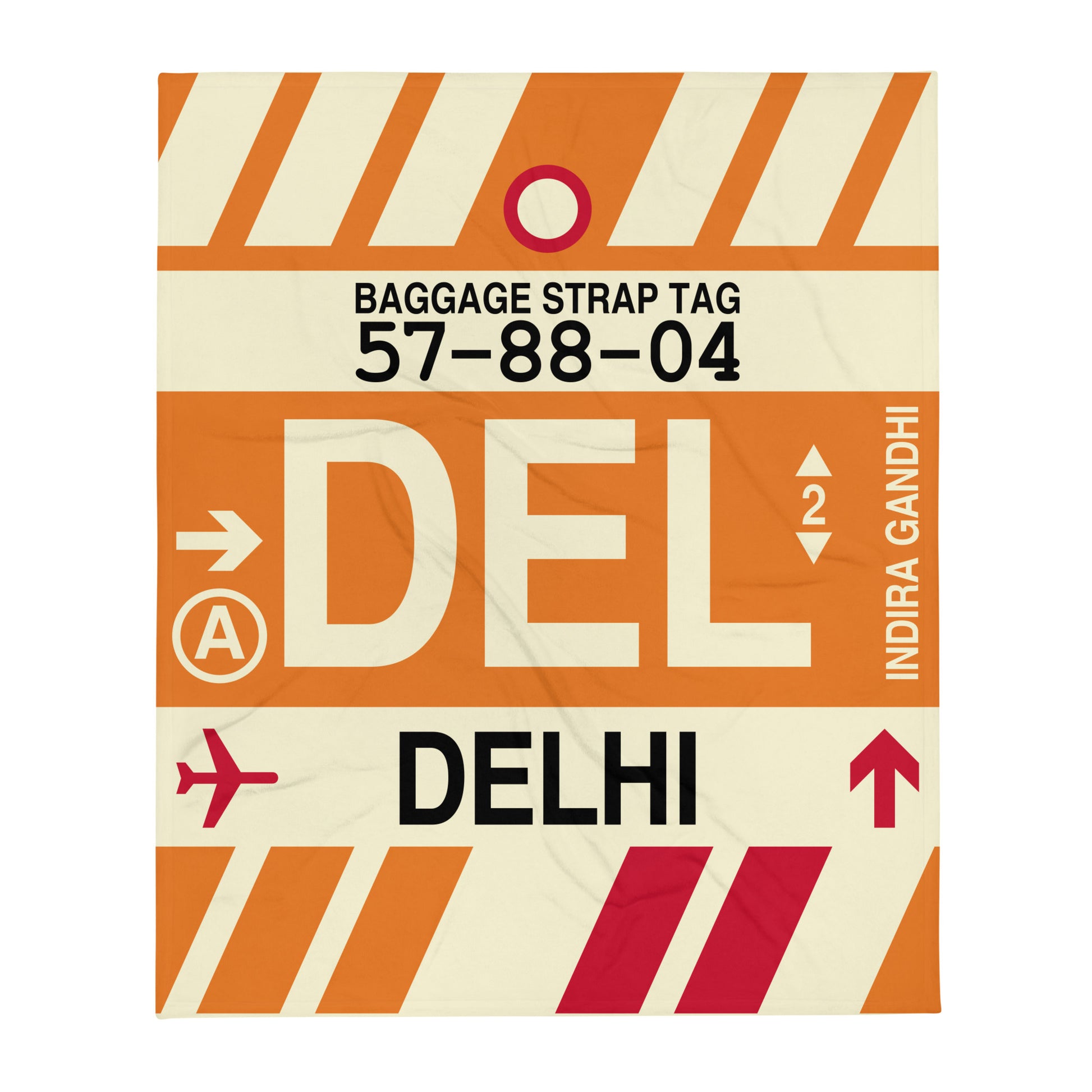 Travel Gift Throw Blanket • DEL Delhi Souvenir • YHM Designs - Image 01