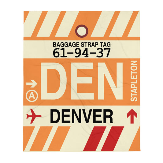 Travel Gift Throw Blanket • DEN Denver • YHM Designs - Image 01