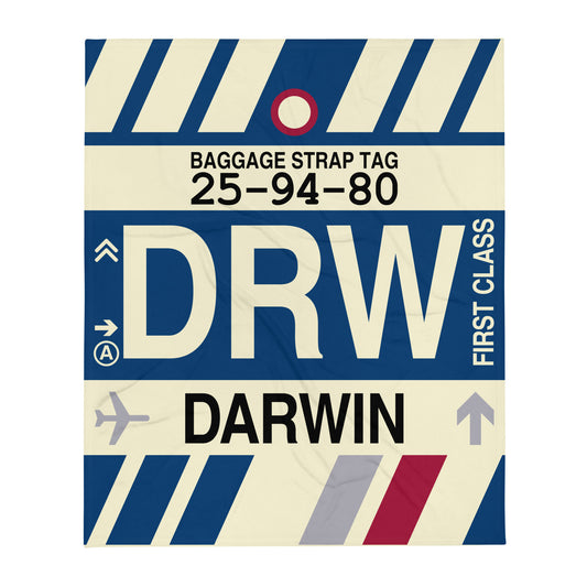 Travel Gift Throw Blanket • DRW Darwin • YHM Designs - Image 01