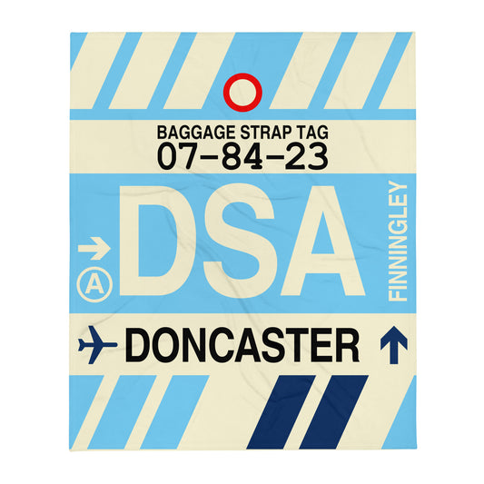 Travel Gift Throw Blanket • DSA Doncaster Souvenir • YHM Designs - Image 01