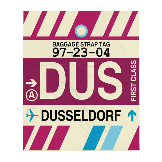 Travel Gift Throw Blanket • DUS Dusseldorf • YHM Designs - Image 01