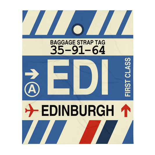 Travel Gift Throw Blanket • EDI Edinburgh • YHM Designs - Image 01
