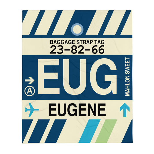 Travel Gift Throw Blanket • EUG Eugene • YHM Designs - Image 01
