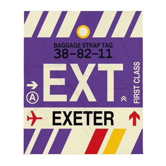 Travel Gift Throw Blanket • EXT Exeter Souvenir • YHM Designs - Image 01