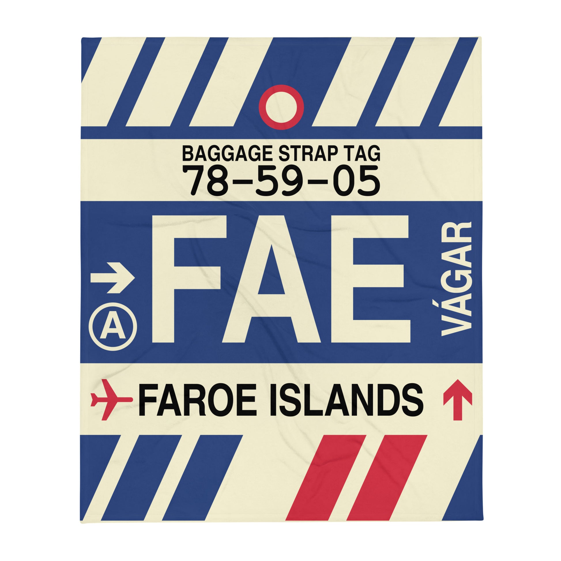 Travel Gift Throw Blanket • FAE Faroe Islands Souvenir • YHM Designs - Image 01