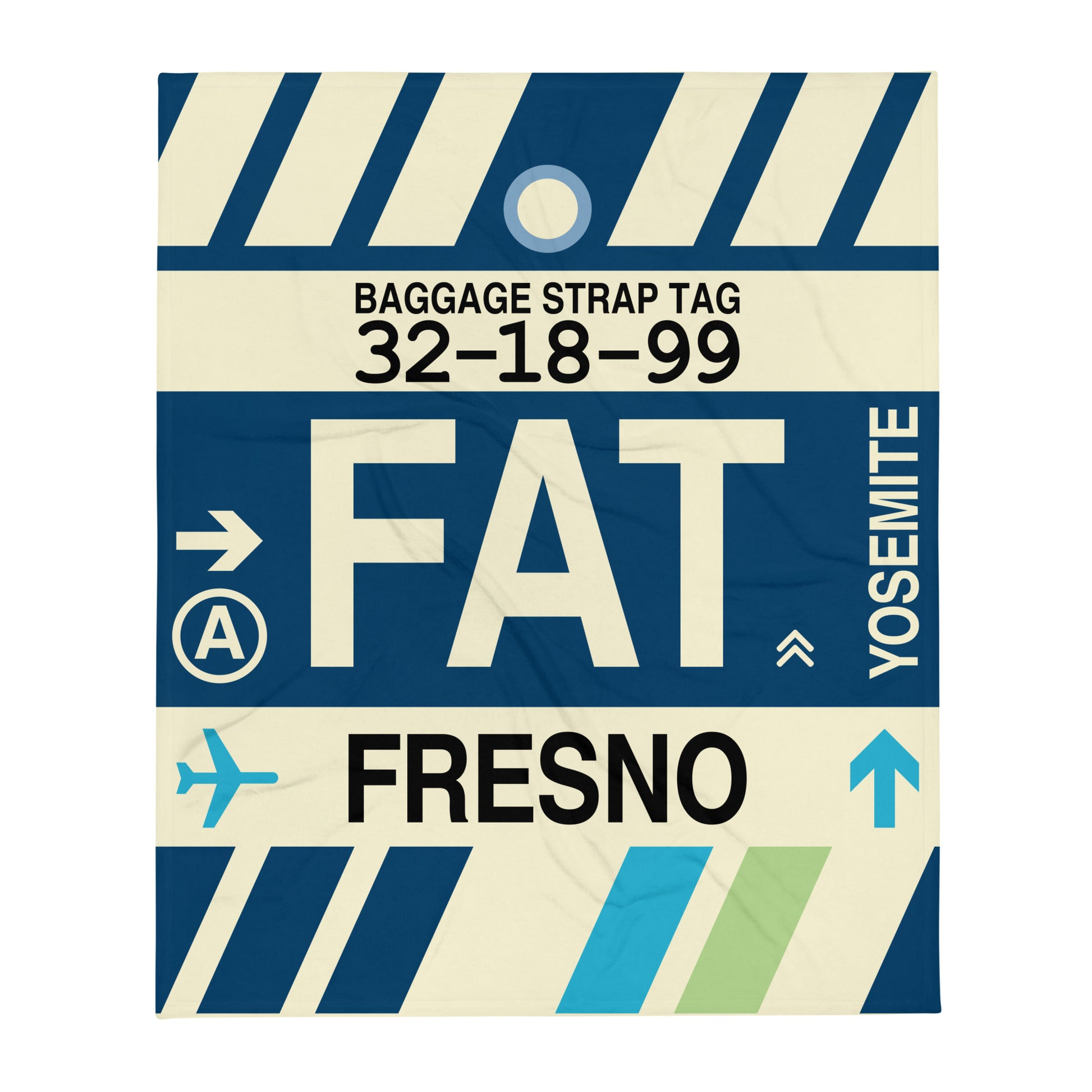 Travel Gift Throw Blanket • FAT Fresno • YHM Designs - Image 01