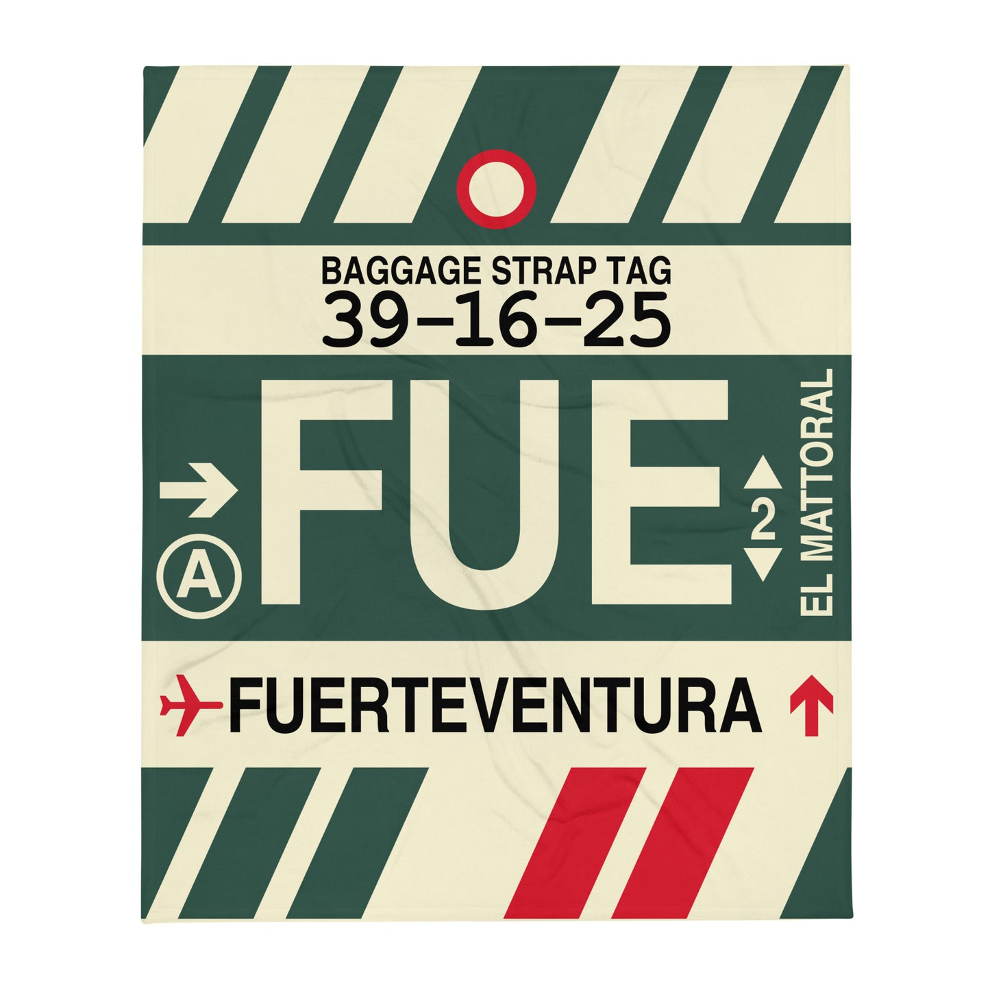 Travel Gift Throw Blanket • FUE Fuerteventura Souvenir • YHM Designs - Image 01
