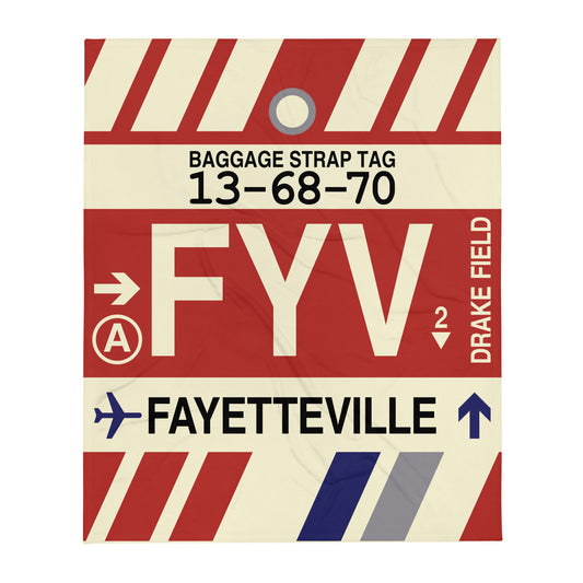 Travel Gift Throw Blanket • FYV Fayetteville • YHM Designs - Image 01