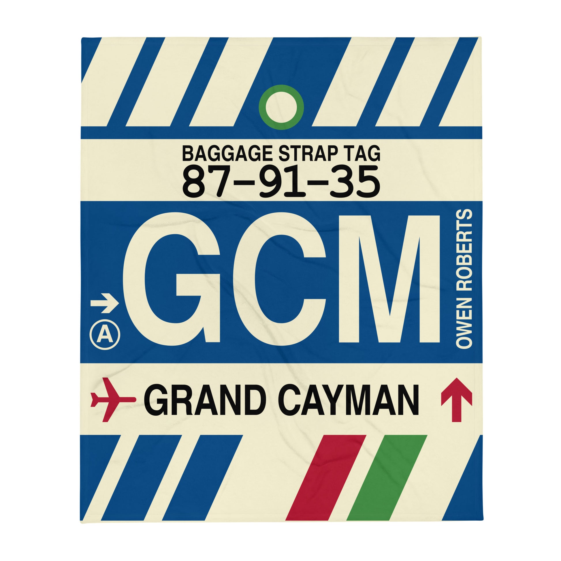 Travel Gift Throw Blanket • GCM Grand Cayman Souvenir • YHM Designs - Image 01