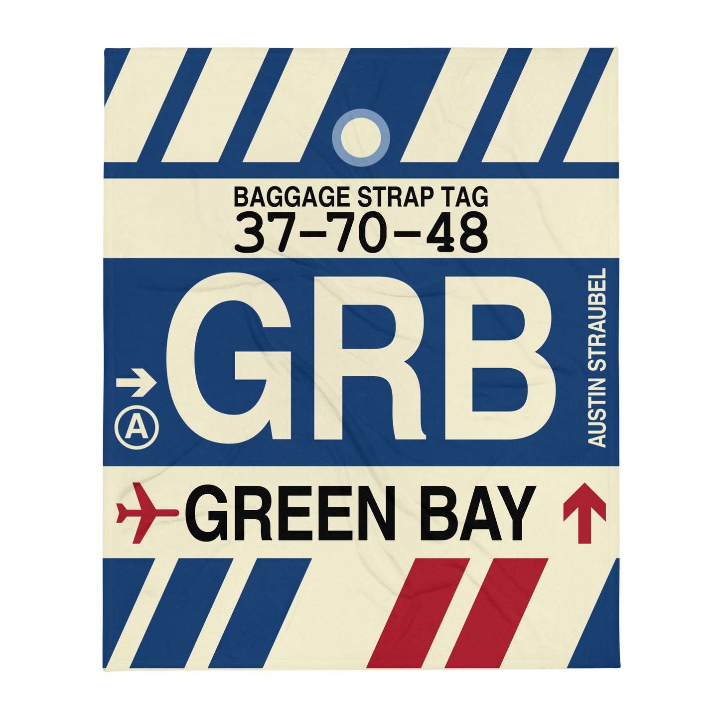 Travel Gift Throw Blanket • GRB Green Bay • YHM Designs - Image 01