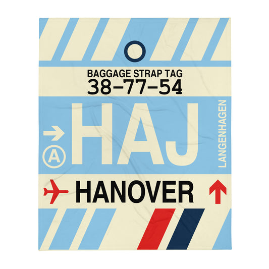 Travel Gift Throw Blanket • HAJ Hanover • YHM Designs - Image 01