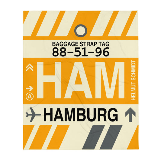 Travel Gift Throw Blanket • HAM Hamburg • YHM Designs - Image 01
