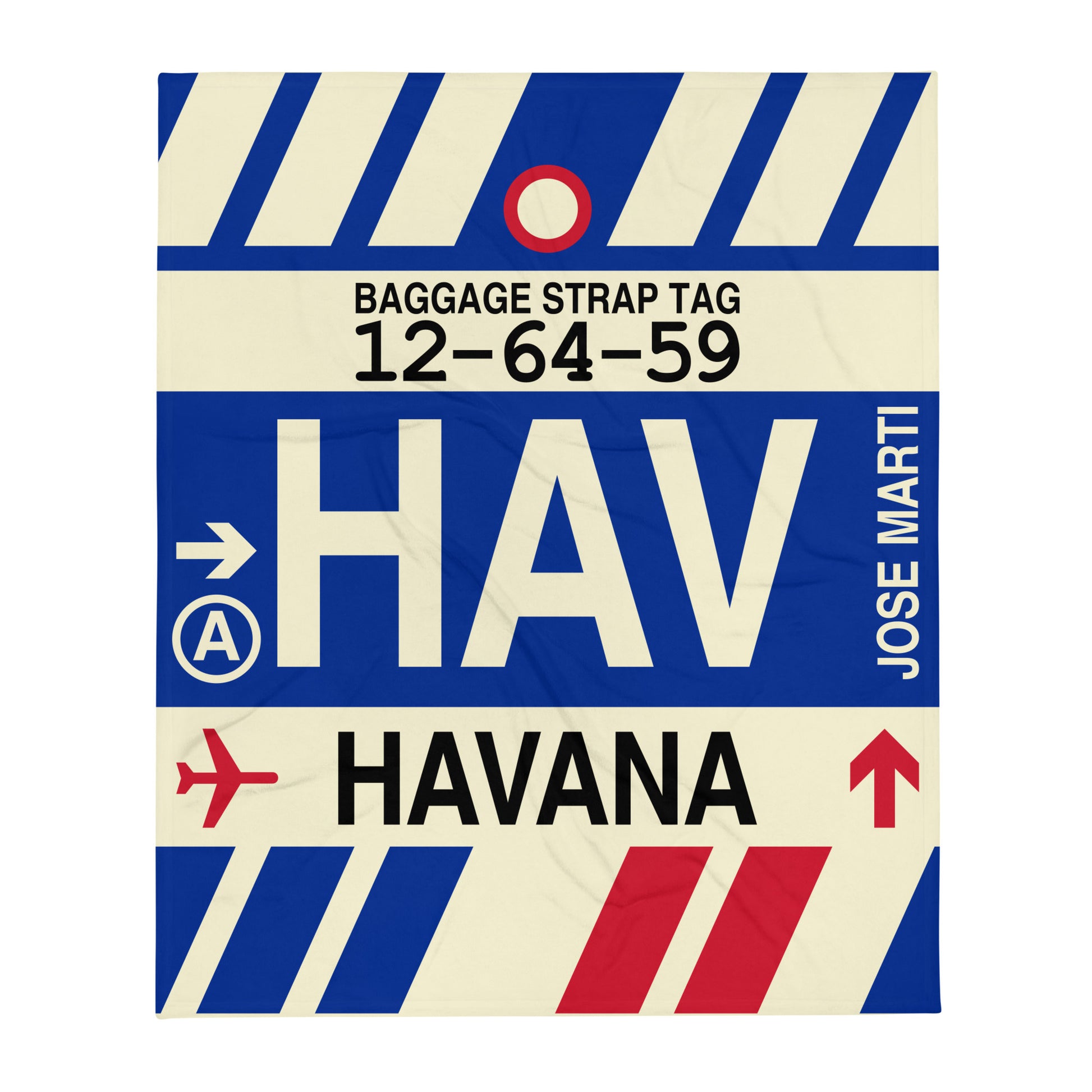 Travel Gift Throw Blanket • HAV Havana Souvenir • YHM Designs - Image 01