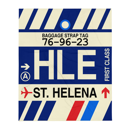 Travel Gift Throw Blanket • HLE St. Helena Souvenir • YHM Designs - Image 01