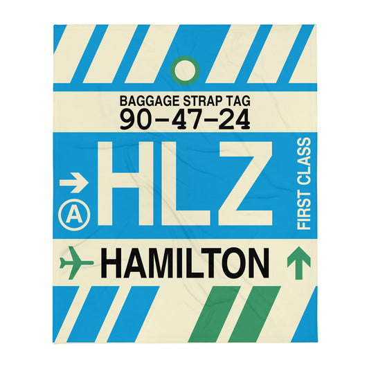 Travel Gift Throw Blanket • HLZ Hamilton Souvenir • YHM Designs - Image 01