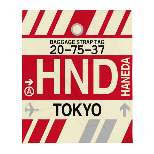 Travel Gift Throw Blanket • HND Tokyo • YHM Designs - Image 01
