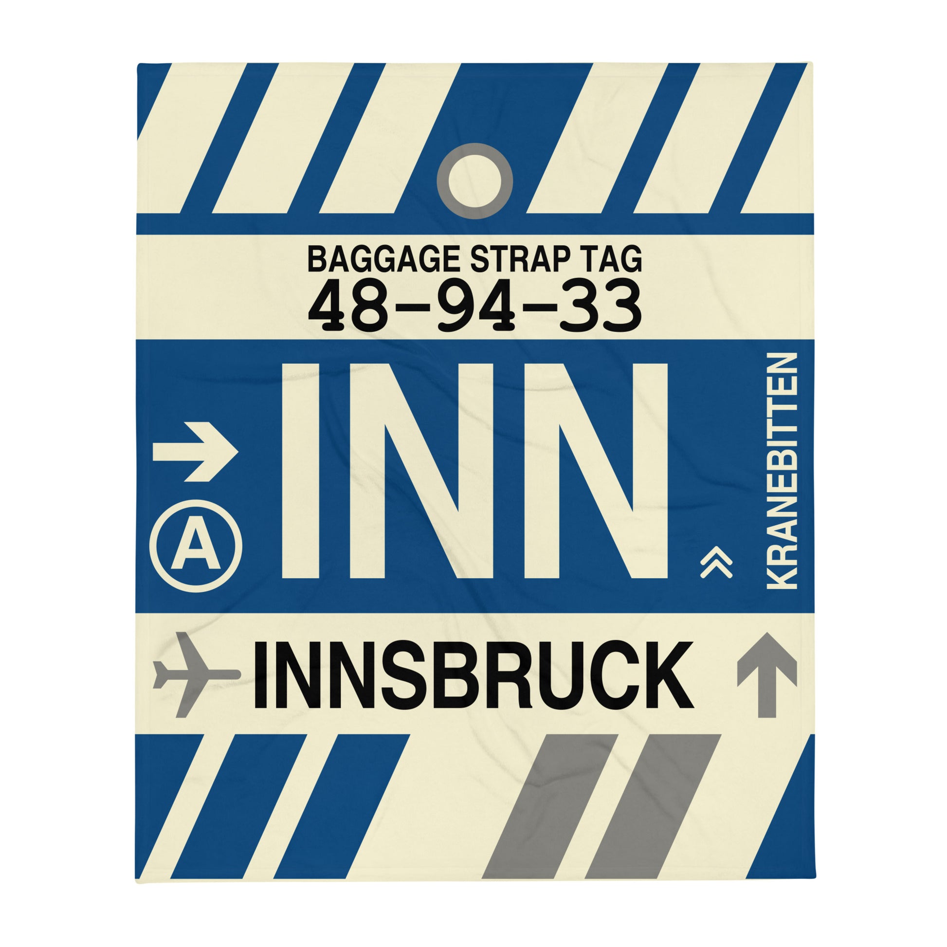 Travel Gift Throw Blanket • INN Innsbruck Souvenir • YHM Designs - Image 01