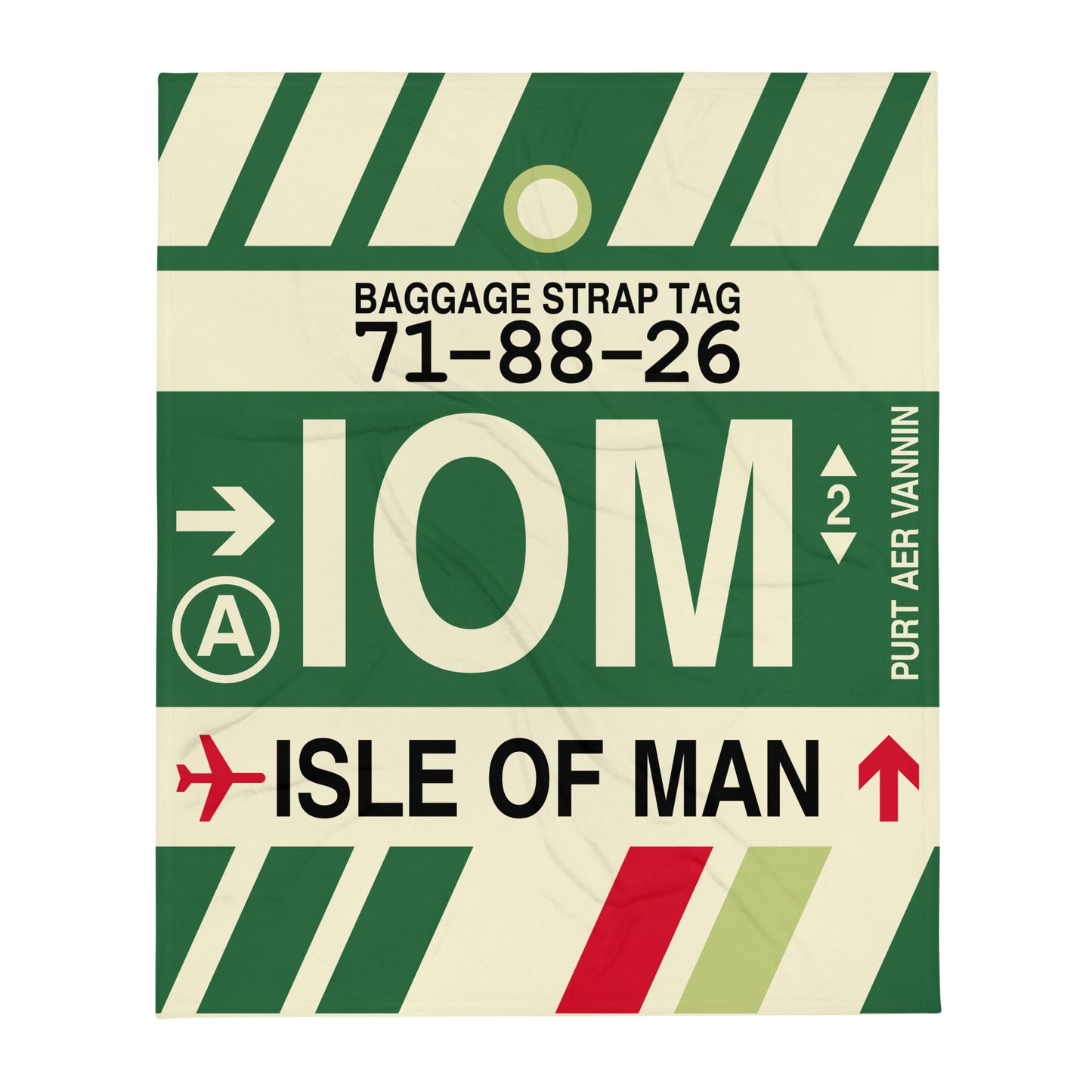 Travel Gift Throw Blanket • IOM Isle of Man Souvenir • YHM Designs - Image 01