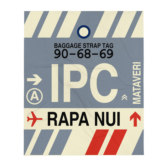 Travel Gift Throw Blanket • IPC Rapa Nui Souvenir • YHM Designs - Image 01
