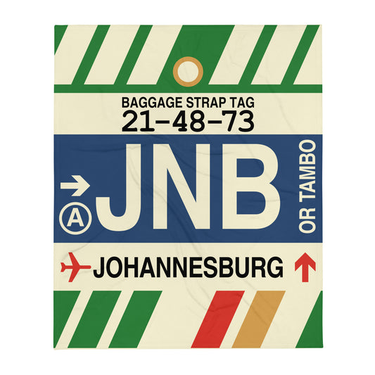 Travel Gift Throw Blanket • JNB Johannesburg • YHM Designs - Image 01